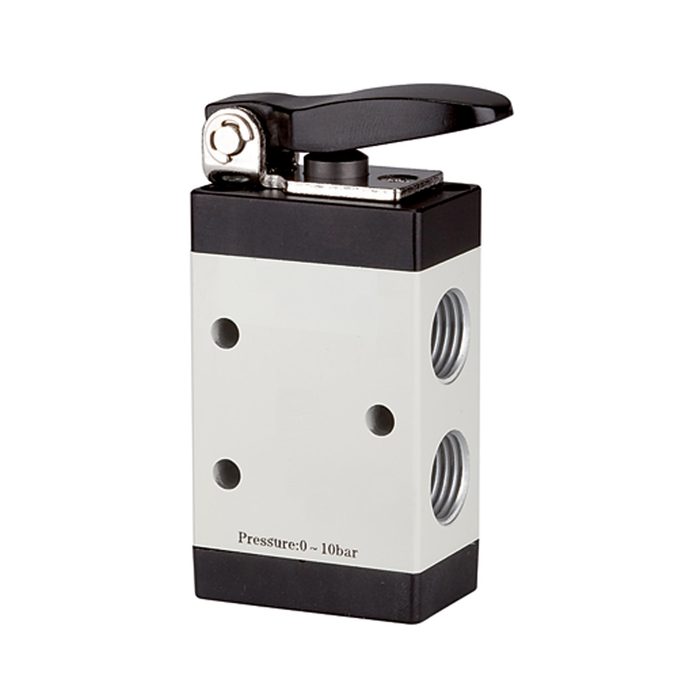 [115987] RIEGLER 3/2-way valve, Manually actuated, »M3«, Short lever, NC, G 1/4