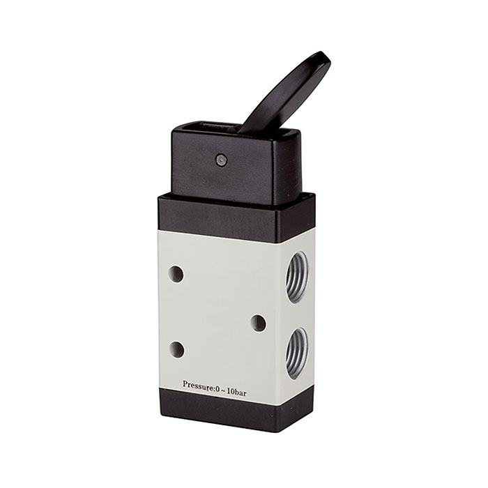 RIEGLER 3/2-way valve, Manually actuated, »M3«, Toggle lever, NC, G 1/8