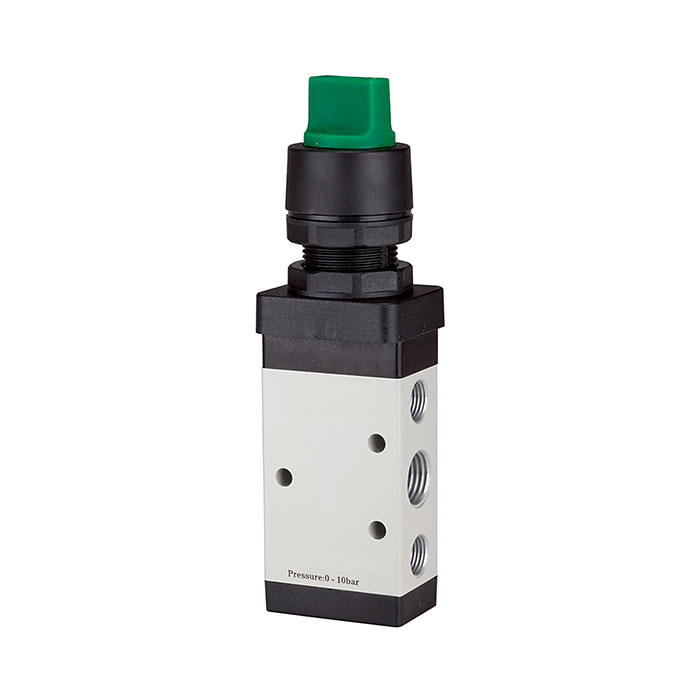 RIEGLER 5/2-way valve manual »M5« Rotating handle, monostable, G 1/8