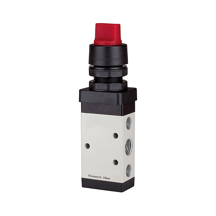 RIEGLER 5/2-way valve manual »M5« Rotating handle, monostable, G 1/4