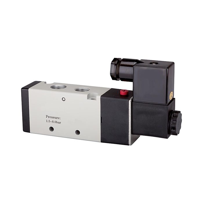 [116136] RIEGLER 5/2-Wegeventil elektropneum. »4V« monostabil, G 1/2, 230 V, 50 Hz