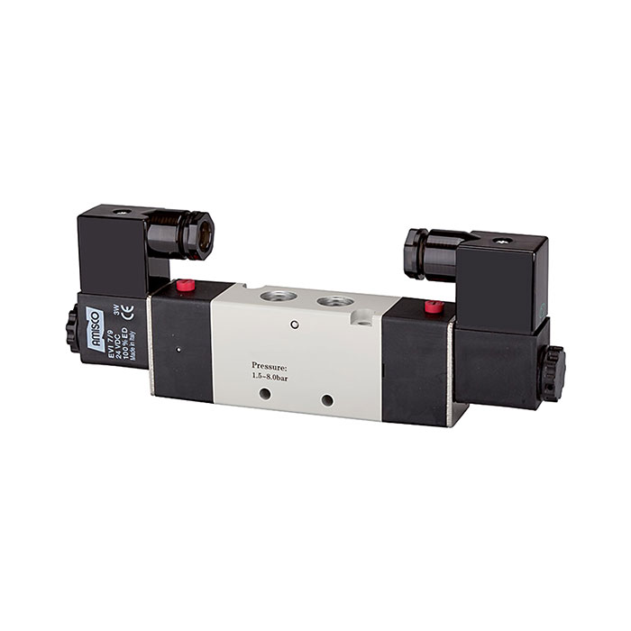 RIEGLER 5/2-Wegeventil elektropneu., »4V«, bista., G 1/8, 24VDC, 750l/min