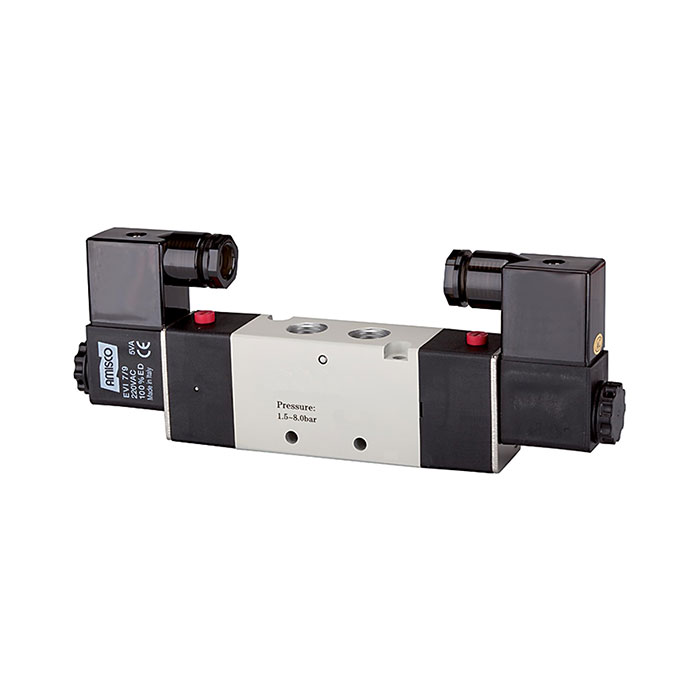 RIEGLER 5/2-Wegeventil elektropneumat. »4V« bistabil, G 3/8, 230 V, 50 Hz