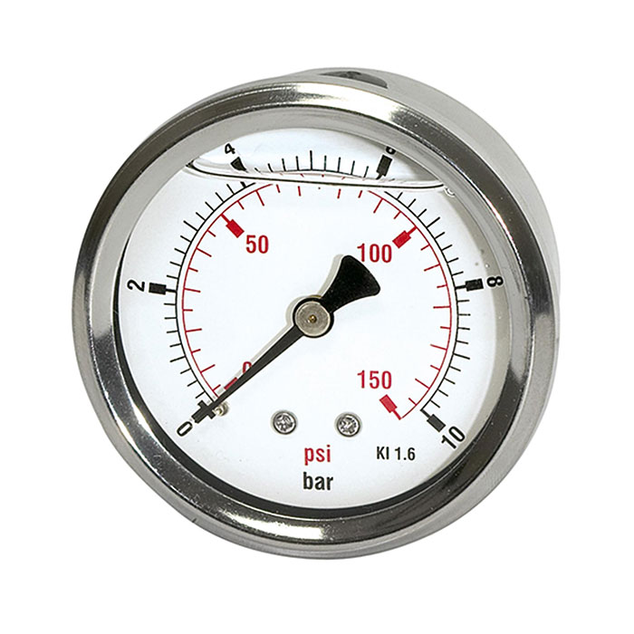 RIEGLER Glyzerinmano »pressure line« G 1/4 hinten 0-10,0 bar/150 psi, Ø63