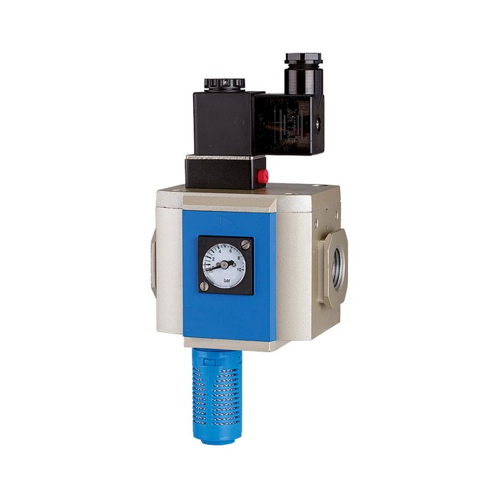 [116351] RIEGLER 3/2-Wege-Anfahrventil »G«, 24 V DC, BG 400, G 3/8, PE 2,5 - 9 bar