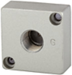RIEGLER Adapter plate for mounting standard pressure gauges (round)