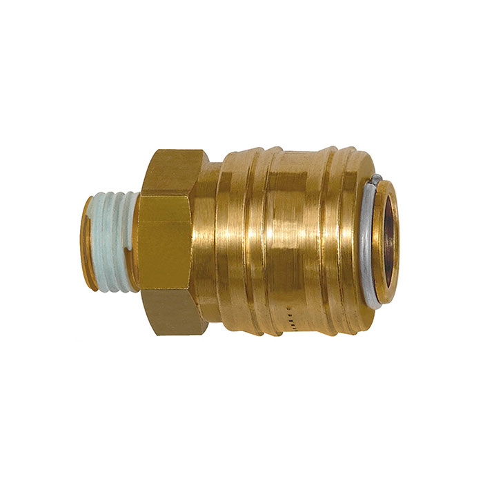 RIEGLER Quick-connect coupling I.D. 7.2, G 3/8 ET, Thread coating