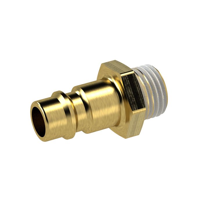 [125654] RIEGLER Nippel, NW 7,2 - 7,8, Messing blank, G 1/4 AG Gewindebeschichtung