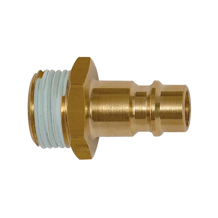[125654] RIEGLER Nipple, I.D. 7.2 - 7.8, bright brass, G 1/4 ET, Thread coating
