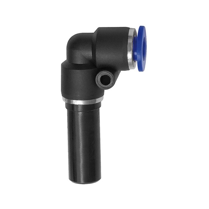 [125728] RIEGLER Push-in L-connector, Plug nipple 8 mm »Blue Series«, reducing