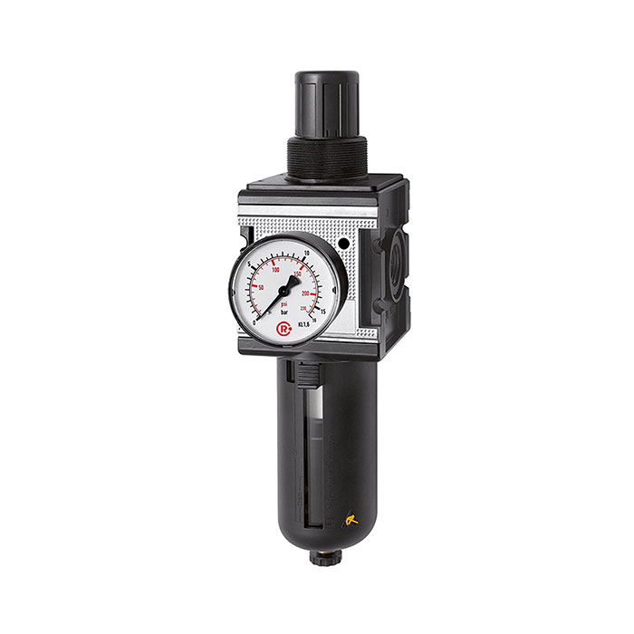 RIEGLER Filterregler »multifix«, mit PC-Behälter, Schutzkorb, BG 4, G 3/4