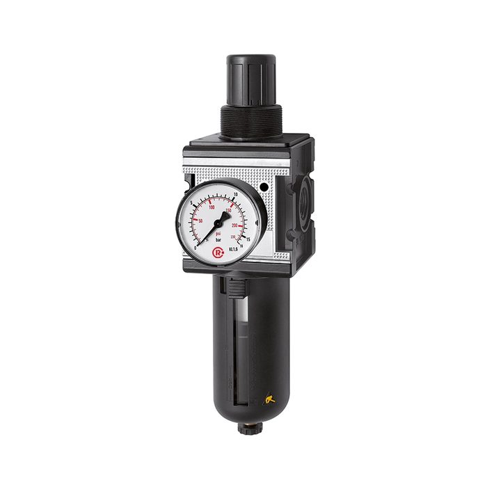 [133108] RIEGLER Filterregler »multifix«, mit PC-Behälter, Schutzkorb, BG 4, G 1