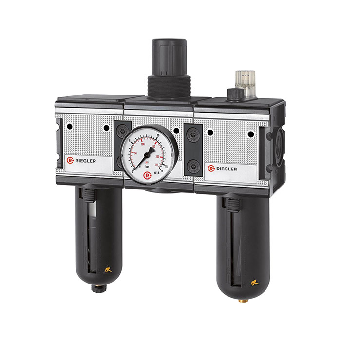 RIEGLER Service unit 3-part »multifix«, Protective cage, Size 4, G 3/4