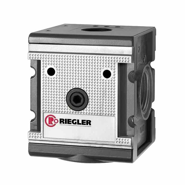 [133132] RIEGLER Verteiler »multifix«, breite Ausführung, BG 4, G 1, 4 Abgänge