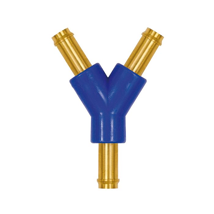 [133414] RIEGLER Y hose connection supports, for hose I.D. 4 mm, brass and POM