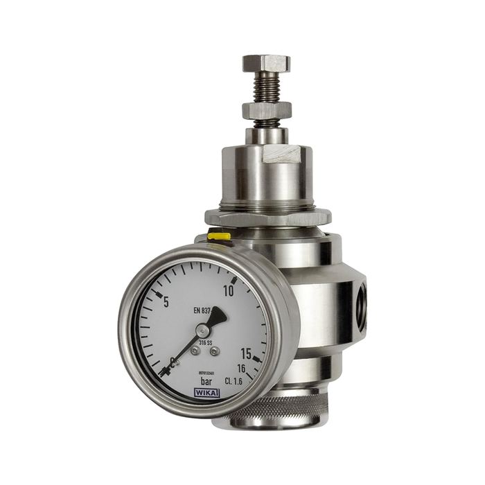 [133526] RIEGLER Stainless steel pressure regulator, 1.4401, G 1/4, 1.7 - 17.5 bar
