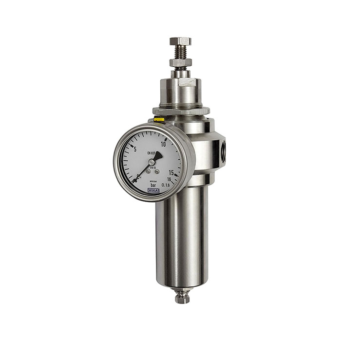 [133540] RIEGLER Stainless steel filter regulator, 1.4401, G 1/4, 1.7 - 17.5 bar