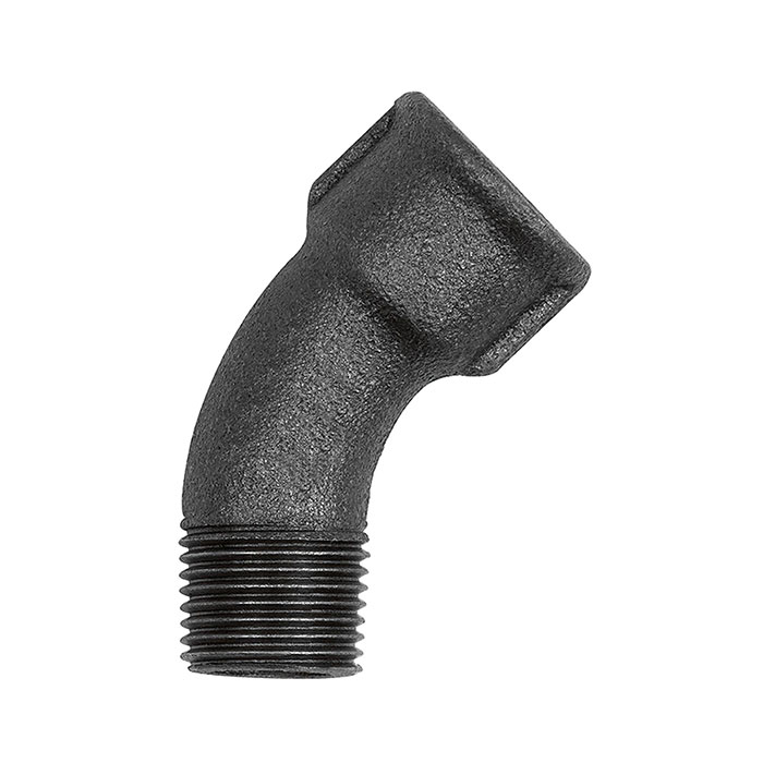 RIEGLER Elbow 40 45°, Rp 11/2 IT,R 11/2 ET black malleable iron fitting