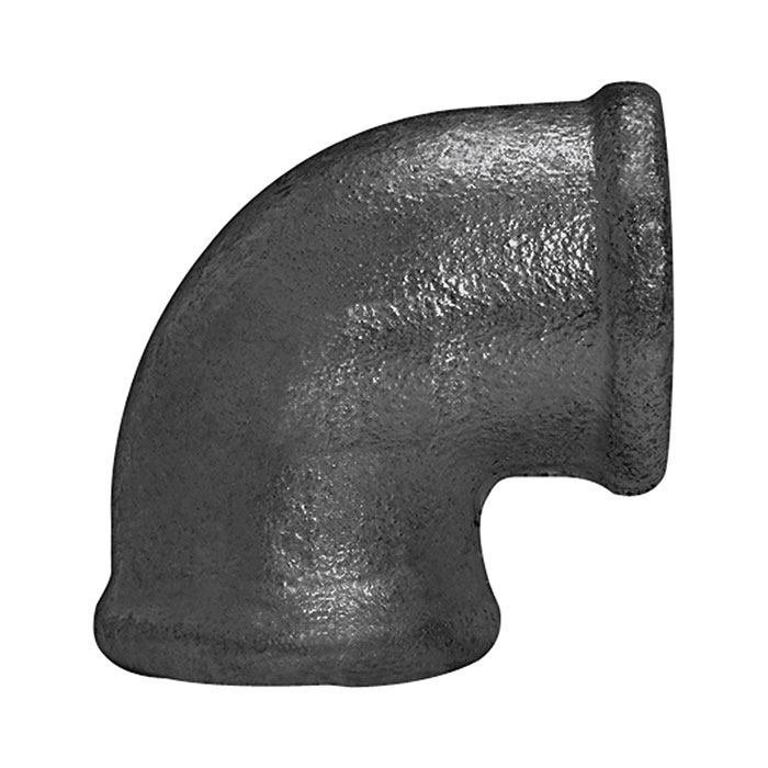 RIEGLER Bracket90, 90° Rp 11/4 IT,Rp 11/4 IT black malleable iron fitting