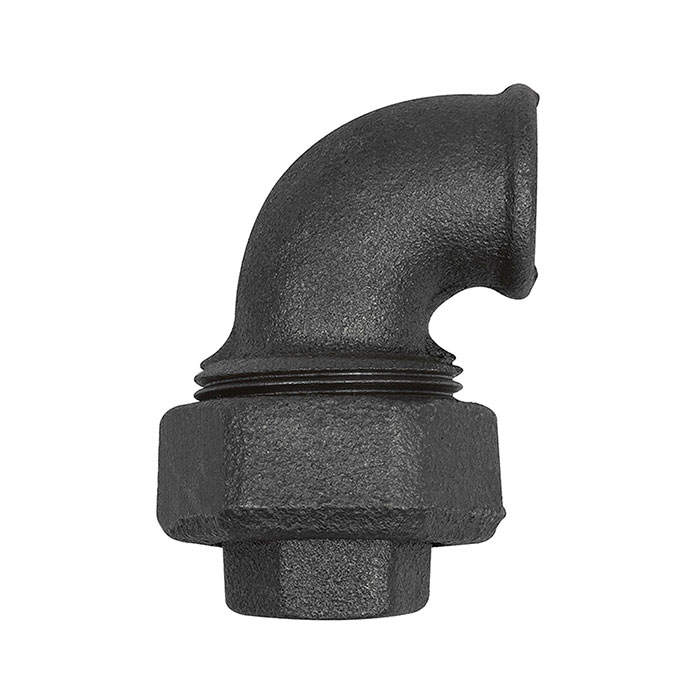 RIEGLER Verschr. Bogen 95, flachdicht., IG/IG Rp 3/4, Temperg. schwarz