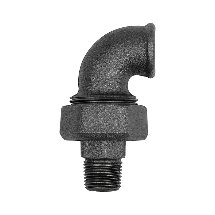 RIEGLER Verschr. Bogen 98, konisch dicht., Rp 1/2,R 1/2, Temperg. schwarz