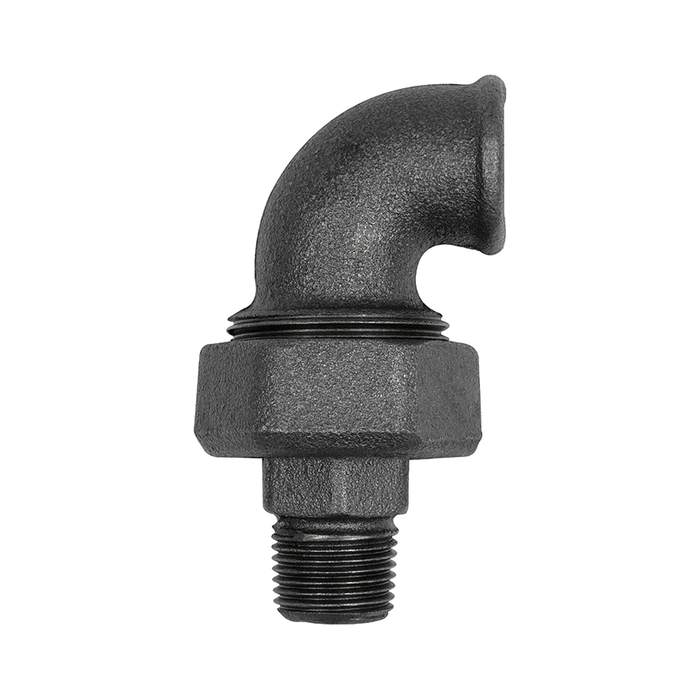 [133650] RIEGLER Fitting elbow 98 IT/ET Rp 1/2, R 1/2 black malleable iron fitting