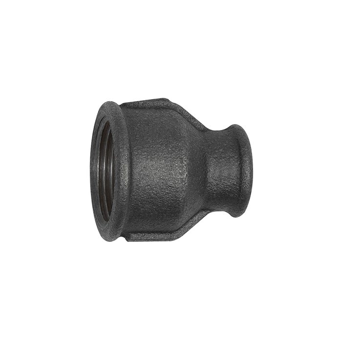 [133698] RIEGLER Muffe 240, red., Rp 1/2 i., Rp 3/8 i., Temperguss schwarz