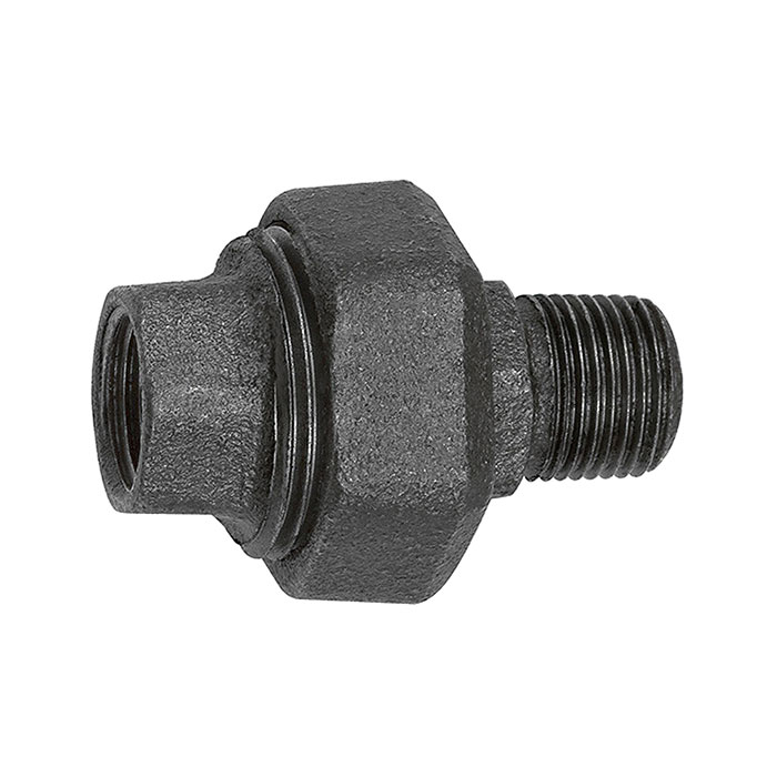 RIEGLER Fitting 331 flat sealingR 3/4,Rp 3/4 black malleable iron fitting