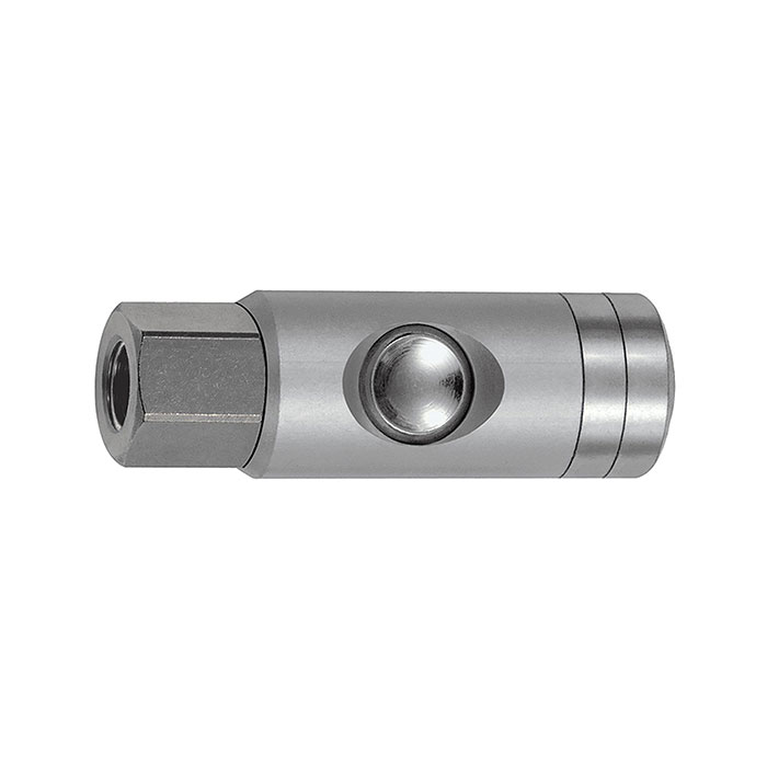 RIEGLER Druckknopf-Sicherheitskupplung NW 5,5, drehbar, Alu, G 1/2 IG