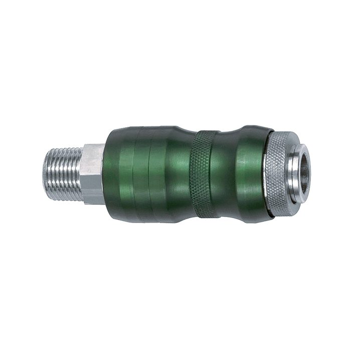 [134076] RIEGLER Sicherheitskupplung NW7,8, Bi-Tec, MS vern., R 1/2 AG, 2050 l/min