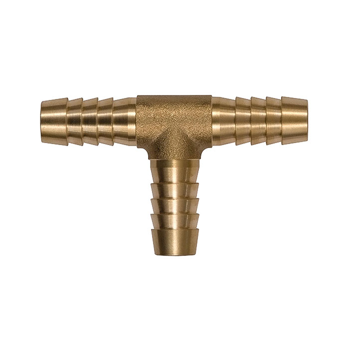 [134504] RIEGLER T-hose fitting supports, for hose I.D. 8 mm, brass