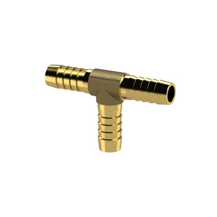 [134504] RIEGLER T-hose fitting supports, for hose I.D. 8 mm, brass