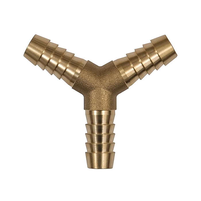 RIEGLER Y hose connection supports, for hose I.D. 6 mm, brass