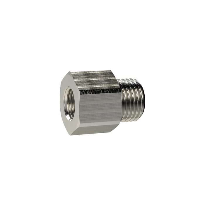 [134757] RIEGLER Reducing nipple long, G 1 o., G 1 1/4 i., Nickel-plated brass