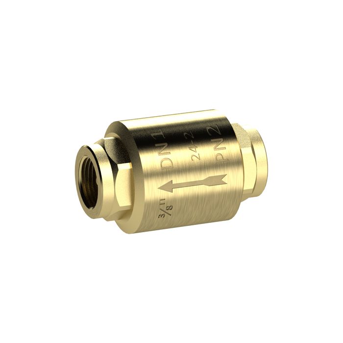 [134875] RIEGLER Check valve, Full passage, Brass, G 3, 0.01 - 0.03 bar