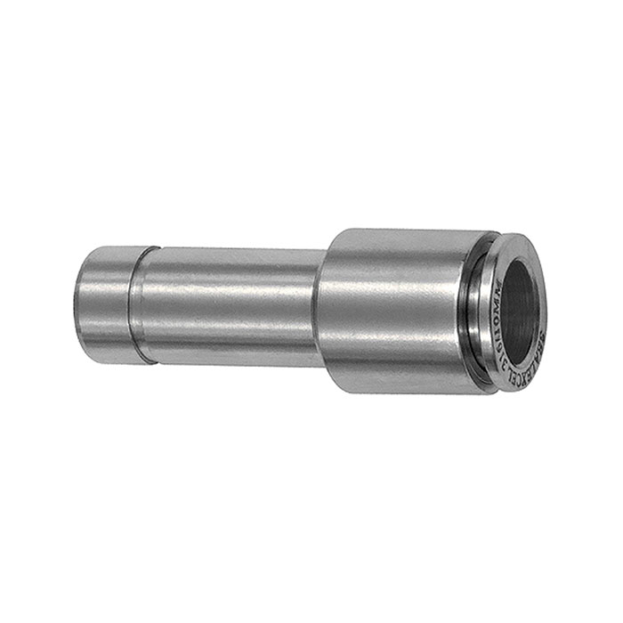 RIEGLER Gerade Steckverb., Nippel 8 mm, red., Schlauch-Ø 4, ES1.4404