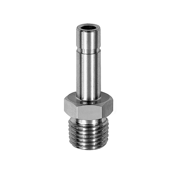 RIEGLER Gewinde-Stecknippel, R 3/8 a. , Stecknippel 8 mm, ES 1.4404