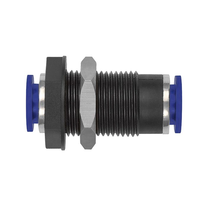 [135761] RIEGLER Straight push-in bulkhead connector »Blue Series«, M24x2.0