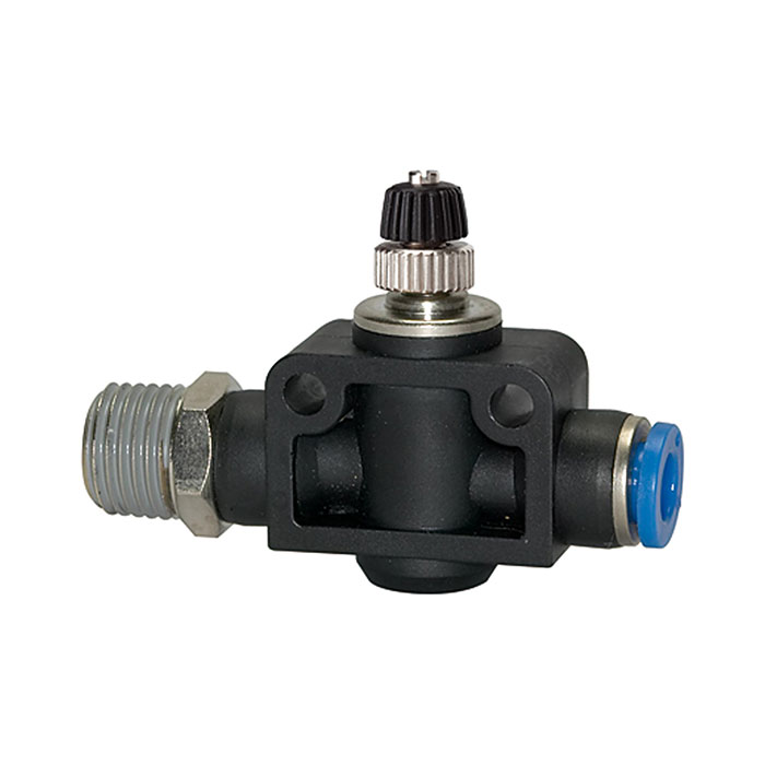 RIEGLER Throttle check valve »Blue Series«, Straight, R 1/2 o.