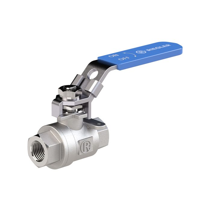[135894] RIEGLER Stainless steel ball valve, 2-piece, IT/IT thread, G 1/2, DN 15