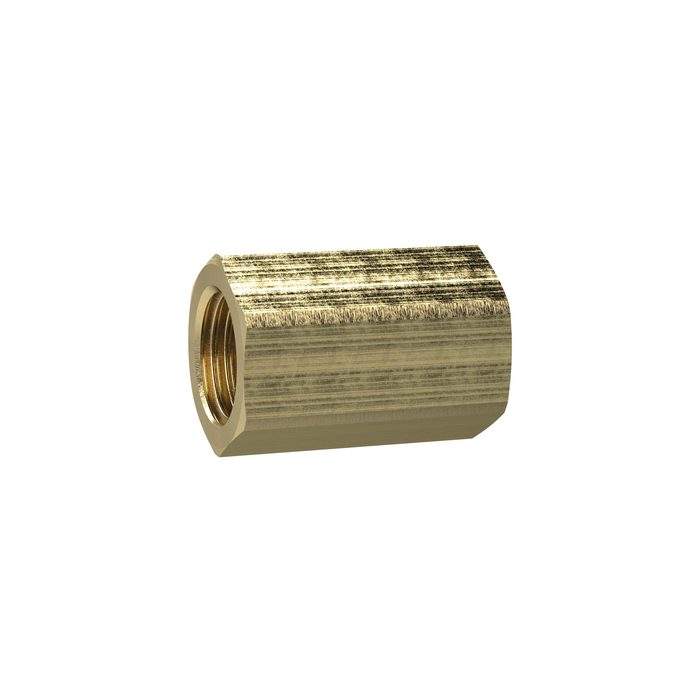 [136123] RIEGLER Bushing with exterior hexagonal, M5, AF 8, Brass