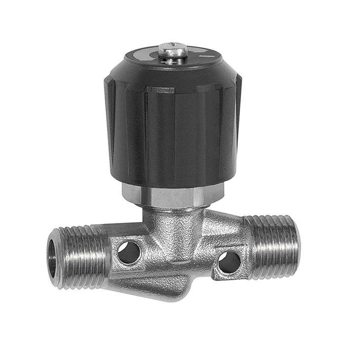 RIEGLER Nadelventil, Messing vernickelt, AG/AG, R 1/4, DN 4