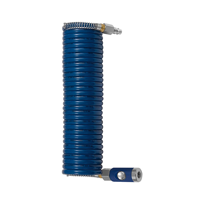 RIEGLER Spiral hose coupling set Safety, Nylon, Hose ø 11.8x9.5, 5.0 m
