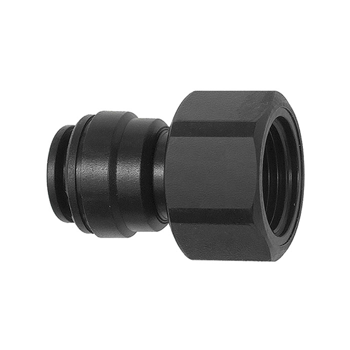 RIEGLER Aufschraubverbinder POM, G 3/8, für Schlauch-Außen-Ø 8 mm