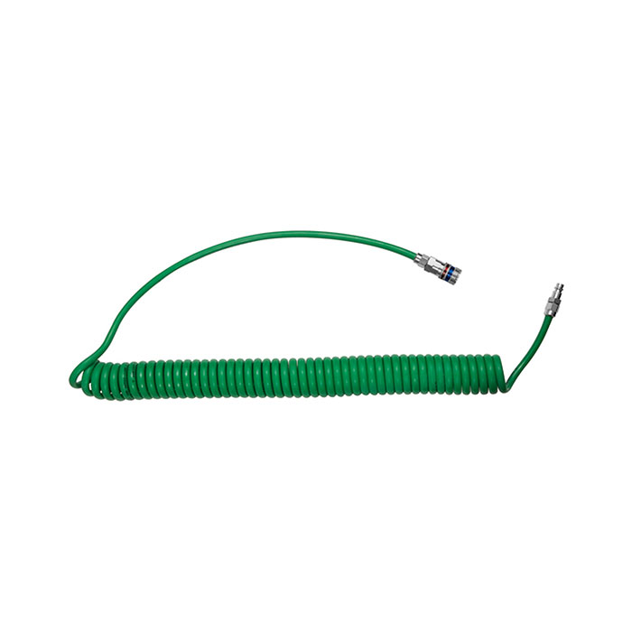 RIEGLER Spiral hose safety coupling set, PUR, Hose Ø 12x8, 8.0 m