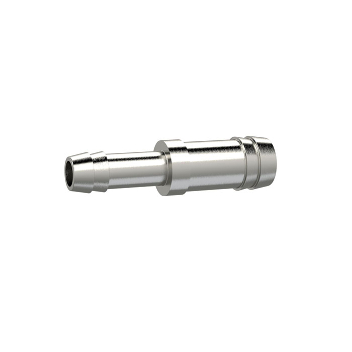 RIEGLER Double hose connector, for hose I.D. 6, 9 mm, nickel-plated brass