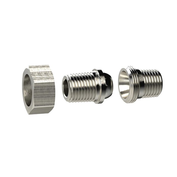 [136566] RIEGLER Removable Double threaded nipple, conical sealing, R 2 o., R 2 o.