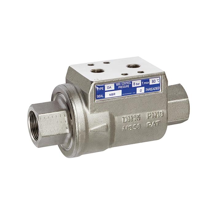 [137354] RIEGLER Coaxial valve pneumat. actuated, single-acting NO, NBR, Rp 1/2