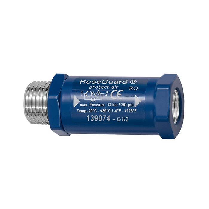 [139073] RIEGLER Schlauchbruchsicherung »Hose Guard«, Alu/Polyacetat, G 3/8 AG/IG