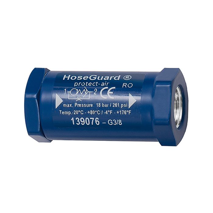 [139076] RIEGLER Schlauchbruchsicherung »Hose Guard«, Alu/Polyacetat, G 3/8 IG/IG
